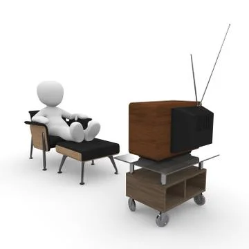 Watch tv Stock Illustration