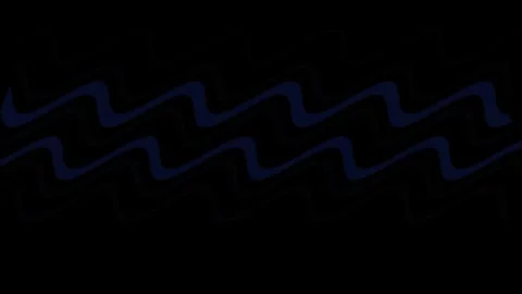 Watch as vibrant blue wave patterns dance in sync with rhythmic music during the Stock Footage 292688323