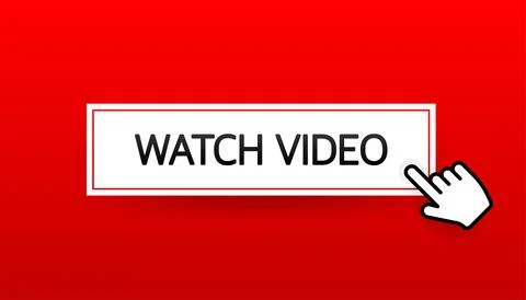 Watch video button isolated on white bakcground. Vector Design Stockillustratie