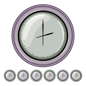 Watch wall clock cartoon vector graphic 스톡 일러스트