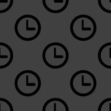 Watch web icon. flat design. Seamless pattern. 스톡 일러스트