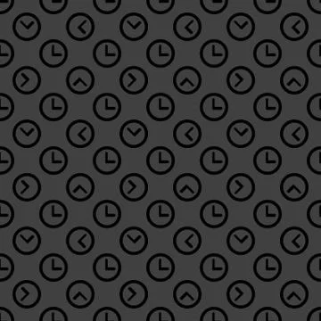 Watch web icon. flat design. Seamless pattern. Stock Illustration