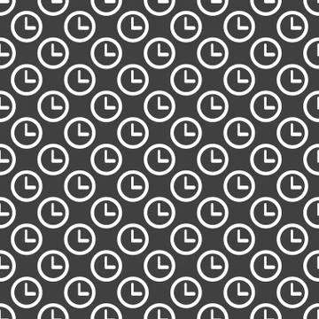 Watch web icon. flat design. Seamless pattern. イラスト素材