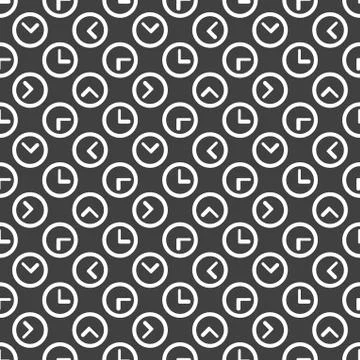 Watch web icon. flat design. Seamless pattern. Stock Illustration