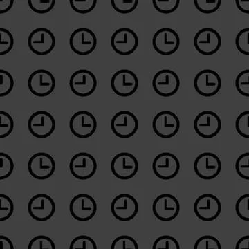 Watch web icon. flat design. Seamless pattern. イラスト素材