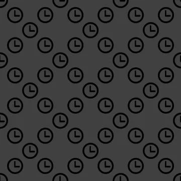 Watch web icon. flat design. Seamless pattern. Stock Illustration