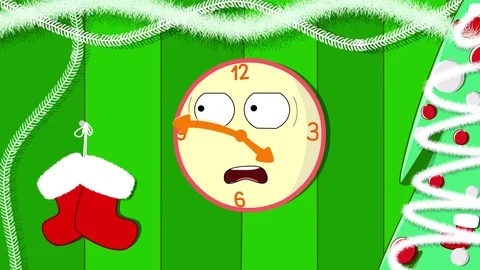 A watch on which time is fleeting. New Year mood and waiting for Christmas. Loop Stock Footage 123491439