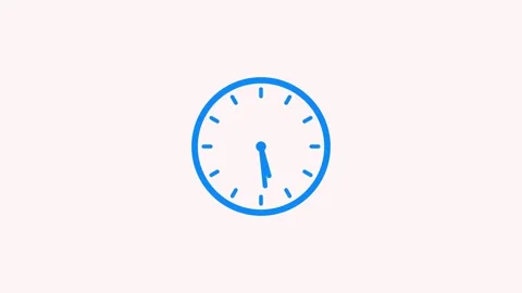 Watch on white background, 12 hour clock animation, 4k video. abstract. Stock Footage 294962676