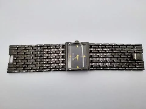 Watch with wide strap Foto stock