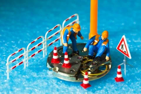 Watch the workers Stock Photos