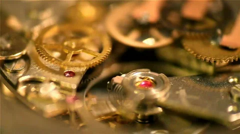 Watch/Clock Cogs - 2 clips in 1 Stock Footage 611128