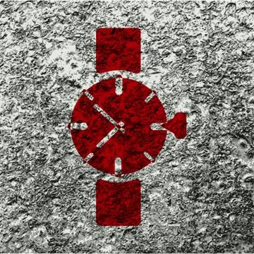 Watch,clock. Flat modern web button and space for your text. Stock Illustration