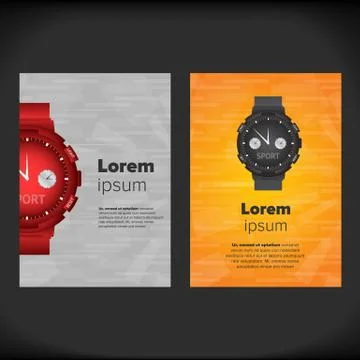 Watches flayer design Stock Illustration
