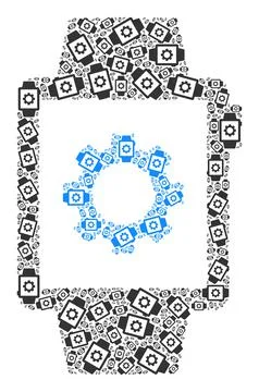 Watches Settings Recursive Icon Composition of Self Items Stockillustratie
