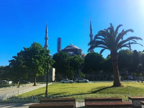 Watching The Blue Mosque. Foto stock
