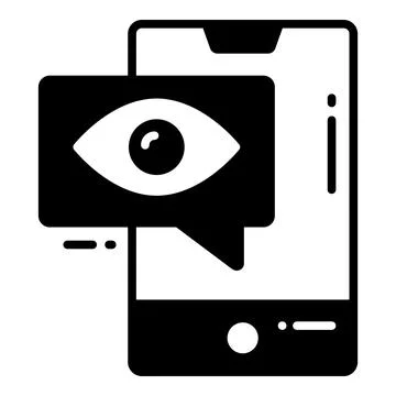 Watching Chat, Protection and security vector icons set cyber computer netw.. Illustrazione stock