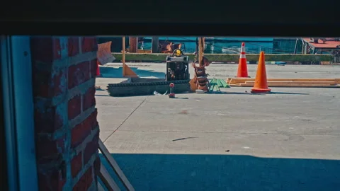 Watching construction outside Stock-Footage 331661250