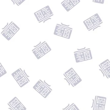 Watching documentary glyph vector seamless pattern Stock Illustration