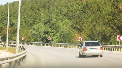 Watching the fields and the sky from the car window. Stock Footage 165373119