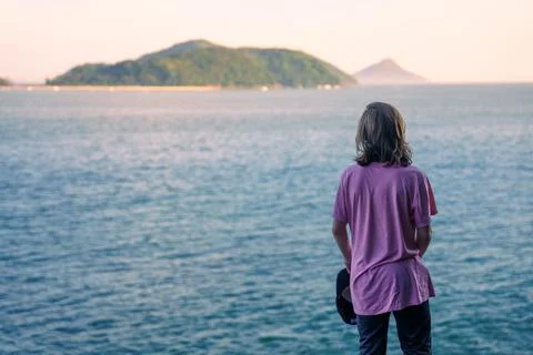 Watching the landscape Stock Photos