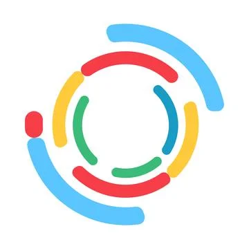 Watching Loading Round Sticker Stock Illustration