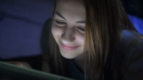 Watching a movie on digital tablet. Stock Footage 59162495