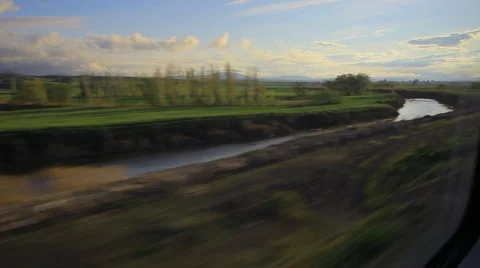 The watching nature from train Stock Footage 907720