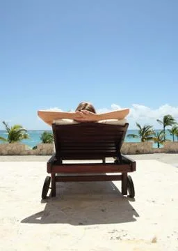 Watching the ocean Stock Photos