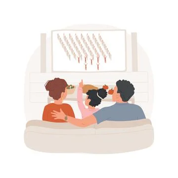 Watching parade isolated cartoon vector illustration. 스톡 일러스트