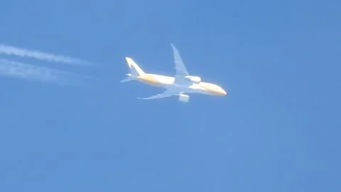 Watching the Plane Stock Footage 288407662