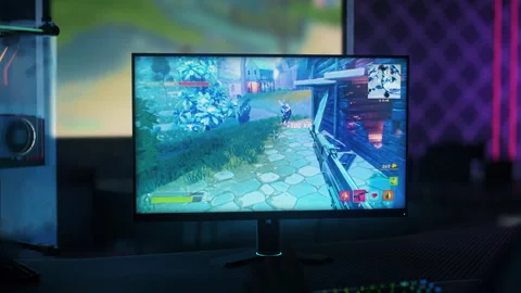 Watching Player Winning Online Multiplayer Mode In Battle Royale Video Game Stock Footage 245712165