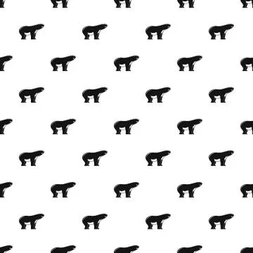 Watching polar bear pattern seamless Illustrazione stock