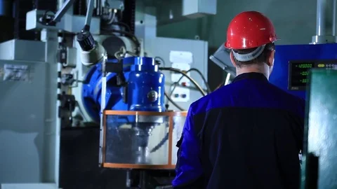 Watching the process at coal-mining factory Stock Footage 76595002