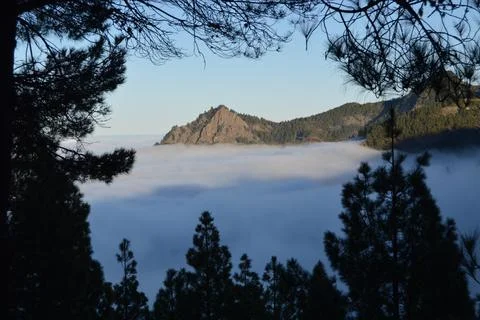 Watching the sea of ​​clouds Stock-Fotos
