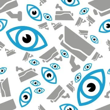 Watching seamless pattern Stock Illustration
