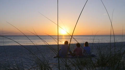 WATCHING THE SETTING SUN Video stock 63319578