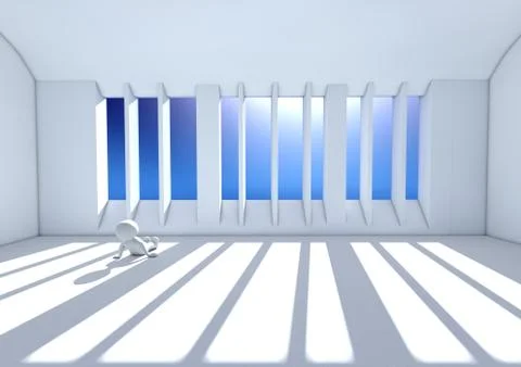 Watching to the sky Stock Illustration