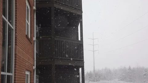 Watching the snow from inside Stock Footage 122299149