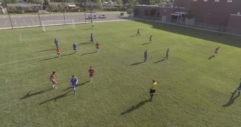 Watching Soccer from the air Stock Footage 89919029