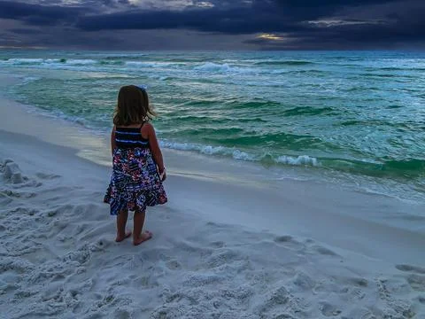 Watching the Storm Roll In Foto stock
