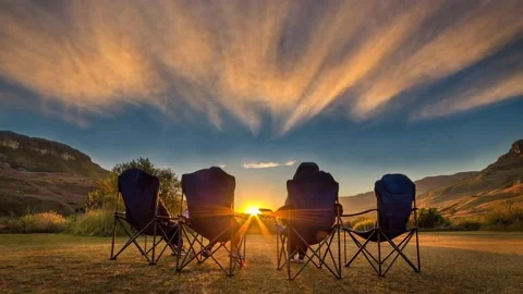 Watching the sun rise Stock Footage 132464922