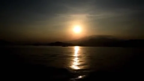 Watching the sunset on the boat Video stock 197738398