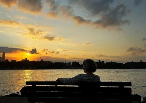 Watching the sunset Fotos de archivo