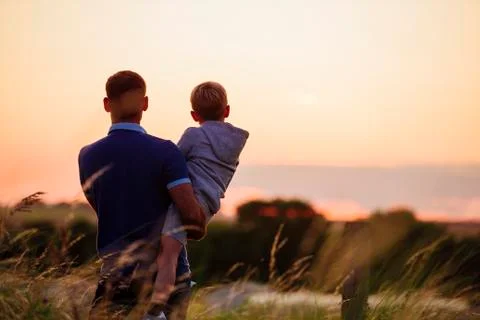Watching the Sunset Together Foto stock