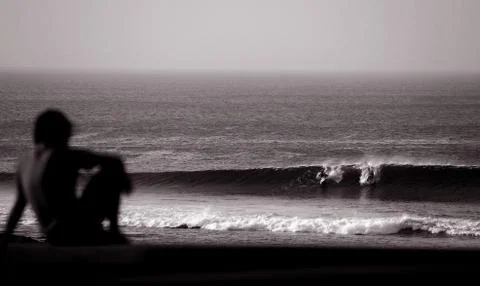 Watching the surf Stock Photos