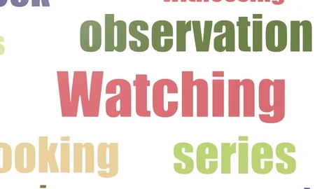 Watching Tag Cloud Animated Isolated Video stock 103663690