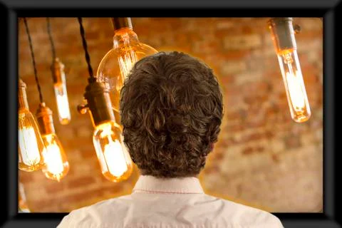 Watching Television Stock Photos