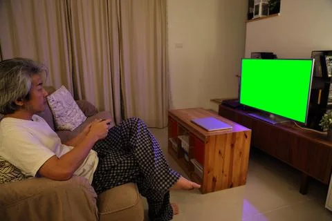 Watching Television Stock Photos