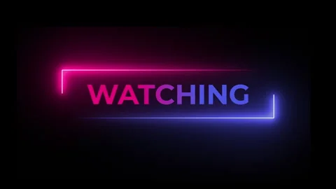 Watching text animation and glow shap round 4K Video Stock Footage 264014873