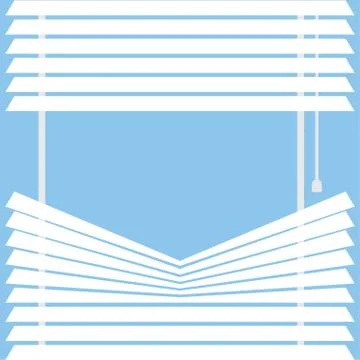 Watching through the blinds Stock Illustration